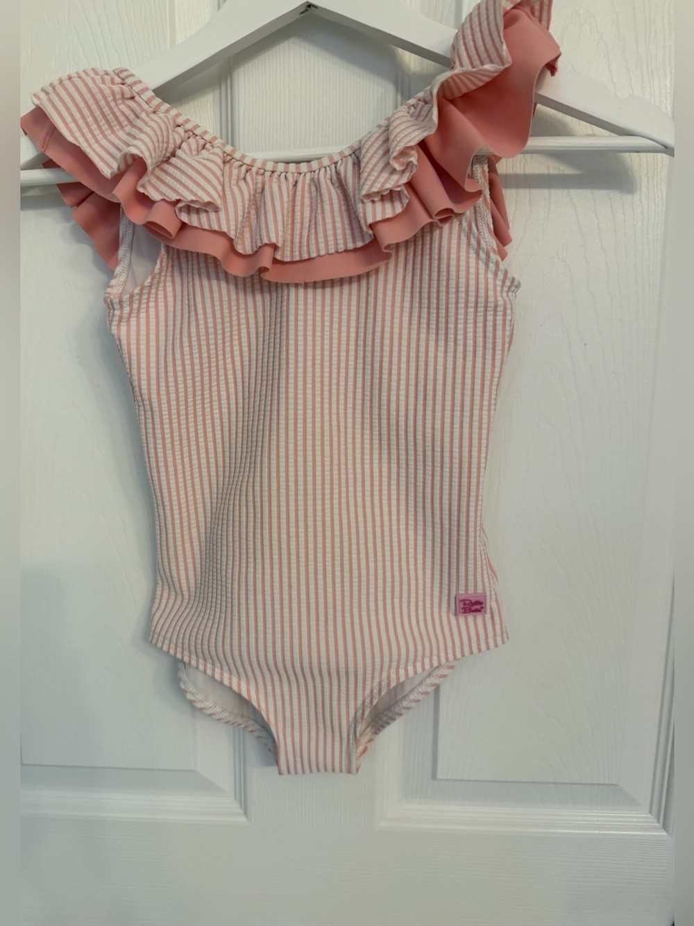 Ruffle butts 6 Swimsuit girls bathing suit pink stripe rufflebutts swim